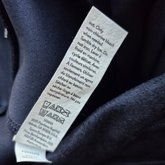 NWT SPANX Faux Suede Ankle Legging Seamed Pull-On Stretch Classic Navy - Picture 8 of 11